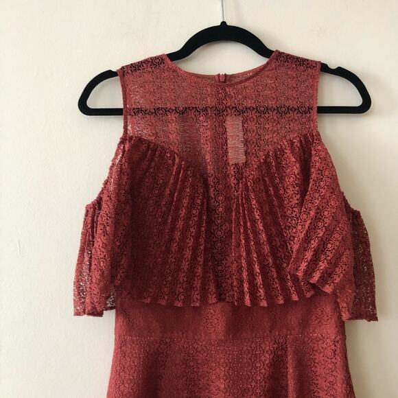 Keepsake Ignite Lace Ruffle Mini Dress in Paprika - Picture 3 of 8